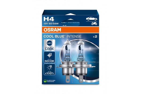 Osram Cool Blue Intense Next Gen H4 12V 60/55W 64193CBN‑2HB – σετ 2 τεμ.