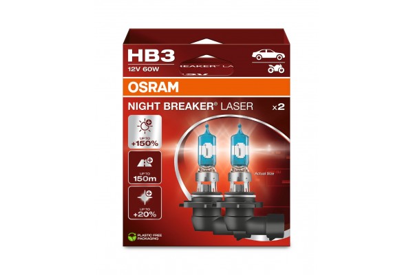 Osram Night Breaker Laser HB3 (9005) 12V 60W 9005NL‑HCB – Σετ 2 τεμ.
