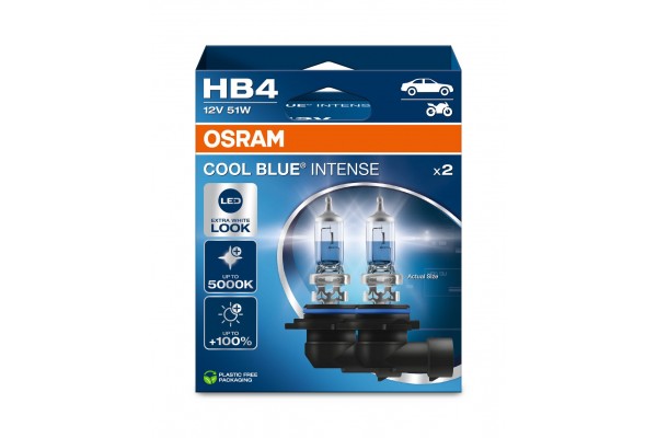 Osram Cool Blue Intense Next Gen HB4 (9006CBN‑2HB) 12 V 51 W – Σετ 2 τεμ.