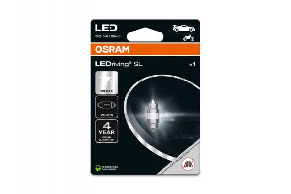 OSRAM LEDriving SL C5W - Λάμπα LED Festoon 29mm Ψυχρό Λευκό 6000K 12V - 1 τεμ - 6438DWP-1BL OSRAM LEDriving SL C5W - Λάμπα LED Festoon 29mm Ψυχρό Λευκό 6000K 12V - 1 τεμ - 6438DWP-1BL