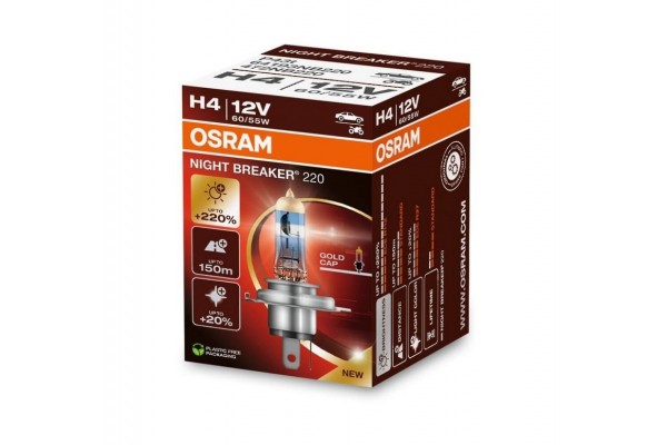 Osram Night Breaker 220 H4 12V 60/55W 64193NB220 – 1 τεμ.