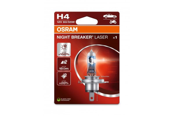 Osram Night Breaker Laser H4 12V 60/55W 64193NL‑1BL – 1 τεμ.