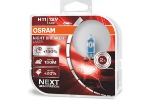 Osram H11 Night Breaker Laser Next Generation 12V 55W +150% Περισσότερο Φως 64211NL-HCB