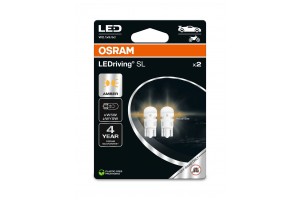 Osram LEDriving SL W5W Amber 12V 0,5W W2.1x9.5d 2827DYP‑2BL – σετ 2 τεμ.