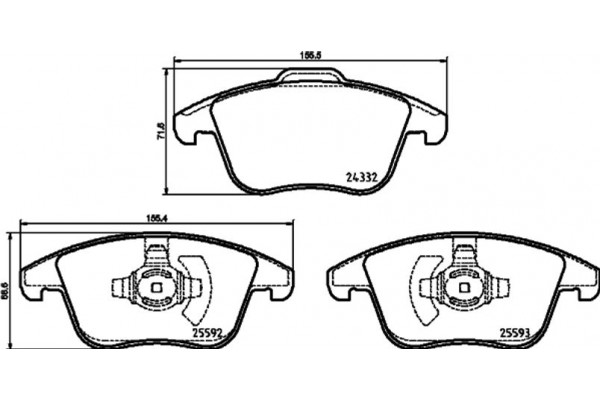 Pagid Σετ τακάκια, Δισκόφρενα - T2801