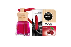Αρωματικό Αυτοκινήτου Κρεμαστό Μπουκαλάκι Με Ξύλινο Καπάκι Aroma 4,5ml Με Άρωμα Κεράσι