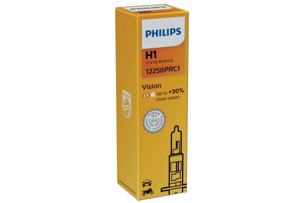 Philips H1 Vision +30% 12V 55W 12258PRC1