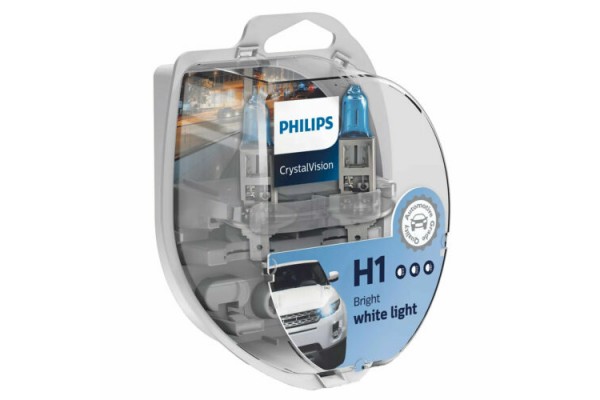 Philips H1 Crystal Vision 4300K +2 W5W 12V 55W 12258CVSM