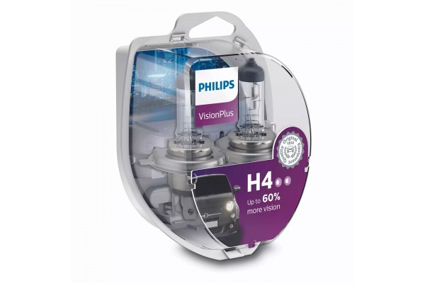  Philips H4 VisionPlus Car 12V 12342VPS2