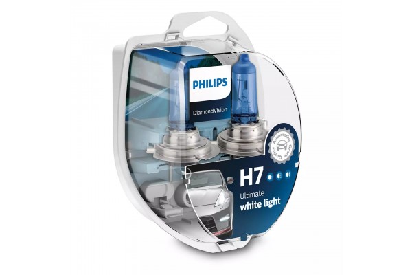 Philips H7 Σετ 12V 55W Diamond Vision 5000K 12972DVS2