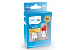 Philips Ultinon Pro6000 W21/5W LED Amber 12V 11066AU60X2 – Λάμπες Φλας/Θέσης – 2 τεμ