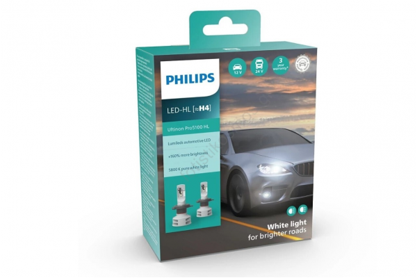 Philips Ultinon Pro5100 H4 LED 12V/24V 11342U51X2 – Σετ 2τμχ