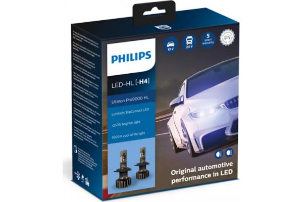 Philips H4 Ultinon Pro 9000 HL +250% 12V 11342U90CWX2