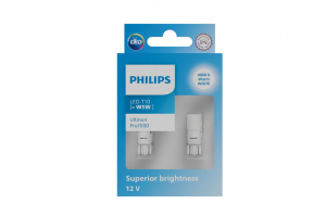 Philips Ultinon Pro7000 T10 W5W LED 12V 4000K 11961WU70X2 – Λάμπες Θέσης/Εσωτερικού Φωτισμού – 2 τεμ