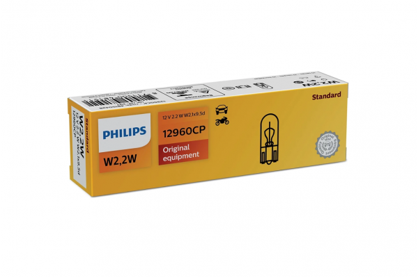 Philips W2,2W 12V 2,2W W2.1x9.5d 12960CP – 1 τεμ