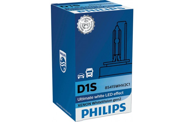 Philips D1S White Vision GEN.2 5000K 85V 35W 120% Περισσοτερο Φως 85415WHV2C1
