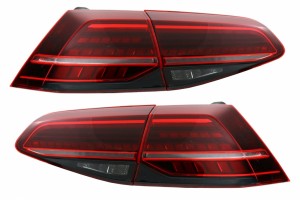 Πίσω Φώτα Led Κατάλληλα Για Vw Golf 7 & 7.5 Vii (2012-2019) Facelift Retrofit G7.5 Look Δυναμικά Διαδοχικά Φώτα Στροφής Σε Σκούρο Κόκκινο Κερασιού