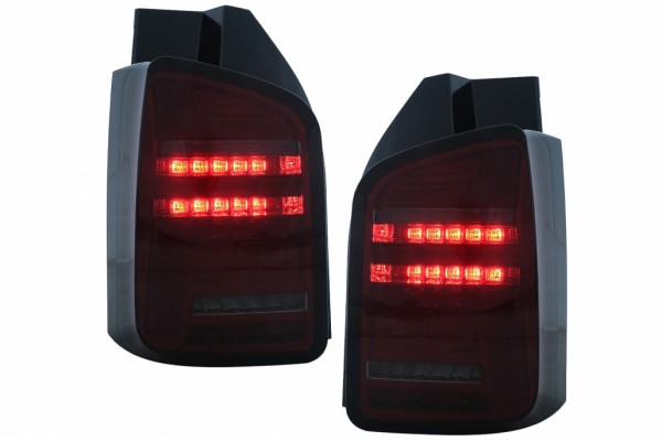 Πλήρως Led Πίσω Φώτα Κατάλληλα Για Vw Transporter V T5 Facelift (2010-2015) Κόκκινο Smoke Sequential Πλήρως Led Πίσω Φώτα Κατάλληλα Για Vw Transporter V T5 Facelift (2010-2015) Κόκκινο Smoke Sequential