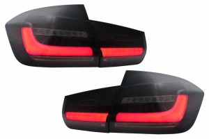 Πίσω Φώτα Led Bar Κατάλληλα Για Bmw Σειρά 3 F30 Pre Lci & Lci (2011-2019) Μαύρο Smoke Με Δυναμικό Διαδοχικό Φως Φλας