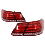 Πίσω Φώτα Led Light Bar Κατάλληλα Για Mercedes E-Class W212 (2009-2013) Μετατροπή Facelift Σχεδιασμός Κόκκινο Διαφανές