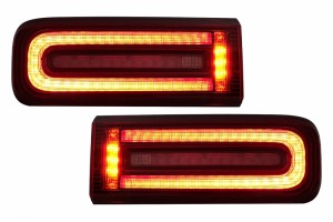 Μπάρα Φωτισμού Led Για Πίσω Φώτα Mercedes G-Class W463 Facelift (2018-2022) Δυναμικά Διαδοχικά Φώτα Στροφής Κόκκινο Φιμέ