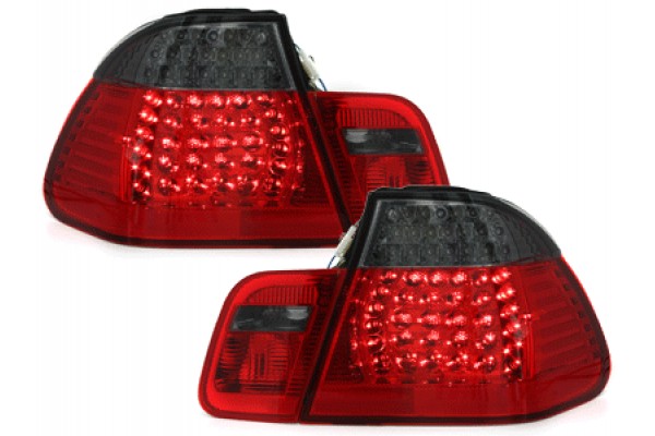 Πίσω Φώτα Led Κατάλληλα Για Bmw Σειρά 3 E46 Λιμουζίνα 4 Πόρτες (1998-2001) Κόκκινο Φουσκωτό