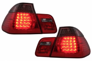 Πίσω Φώτα Led Κατάλληλα Για Bmw Σειρά 3 E46 Limousine 4D (09.2001-03.2005) Κόκκινο Smoke