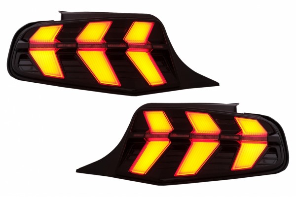 Πίσω Φώτα Led Κατάλληλα Για Ford Mustang V Pre-Facelift (2010-2012) Smoke 7 Modes Με Δυναμικά Διαδοχικά Φώτα Στροφής