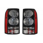 Πίσω Φώτα Led Κατάλληλα Για Land Rover Discovery Iii 3 & Iv 4 (2004-2016) Μαύρα, Μετατροπή Σε Facelift Look