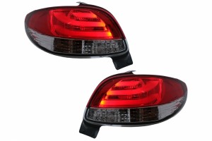 Πίσω Φώτα Led Κατάλληλα Για Peugeot 206 Hatchback 3 / 5 Πόρτες (10.1998-2004) Κόκκινο Λευκό