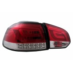 Πίσω Φώτα Led Κατάλληλα Για Vw Golf 6 Vi (2008-2013) Κόκκινο Διαφανές Πίσω Φώτα Led Κατάλληλα Για Vw Golf 6 Vi (2008-2013) Κόκκινο Διαφανές
