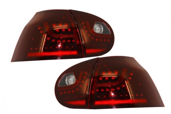 Πίσω Φώτα Led Κατάλληλα Για Vw Golf V 5 (2004-2009) Αριστερό Τιμόνι (LHD) Κεράσι Κόκκινο Αστικό Στυλ