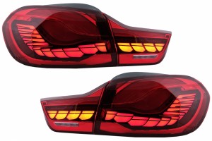 Πίσω Φώτα Oled Κατάλληλα Για Bmw Σειρά 4 F32 F33 F36 M4 F82 F83 (2013-03.2019) Κόκκινα Με Δυναμικό Διαδοχικό Φως Φλας