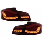 Πίσω Φώτα Oled Κατάλληλα Για Bmw Σειρά 5 F10 (2011-2017) Κόκκινα Διαφανή Με Δυναμικό Διαδοχικό Φως Στροφής