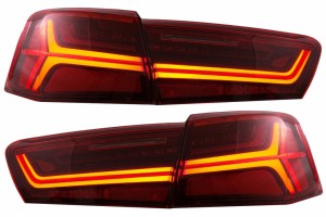 Πίσω Φώτα Full Led Κατάλληλα Για Audi A6 4G C7 Limousine (2011-2014) Κόκκινο, διάφανο, Facelift Design Με Διαδοχικά Δυναμικά Φώτα στροφής.