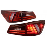 Πίσω Φώτα Full Led Κατάλληλα Για Lexus Is XE20 (2006-2012) Light Bar Facelift Νέο XE30 Κόκκινο Διαφανές
