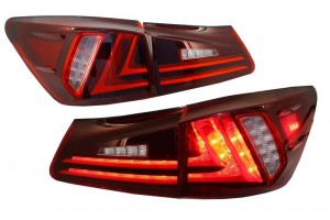 Πίσω Φώτα Full Led Κατάλληλα Για Lexus Is XE20 (2006-2012) Light Bar Facelift Νέο XE30 Κόκκινο Διαφανές