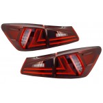 Πίσω Φώτα Full Led Κατάλληλα Για Lexus Is XE20 (2006-2012) Light Bar Facelift Νέο XE30 Κόκκινο Διαφανές
