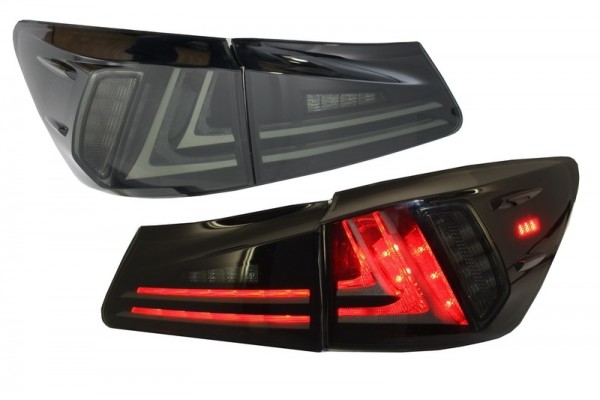 Πίσω Φώτα Full Led Κατάλληλα Για Lexus Is XE20 (2006-2012) Light Bar Facelift Νέο XE30 Smoke