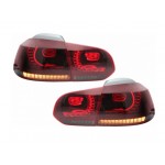Πίσω Φώτα Full Led Κατάλληλα Για Vw Golf 6 Vi (2008-2013) R20 Design Κόκκινο Φως Φλας Με Στατικό Φλας
