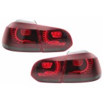 Πίσω Φώτα Full Led Κατάλληλα Για Vw Golf 6 Vi (2008-2013) R20 Design Red Cherry Με Διαδοχικά Δυναμικά Φώτα Στροφής (αριστεροτίμονα Και δεξιόστροφα)