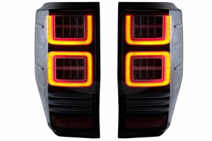 Πίσω Φώτα Led Κατάλληλα Για Ford Ranger (2012-2018) Διαφανή Με Διαδοχικά Δυναμικά Φώτα Στροφής