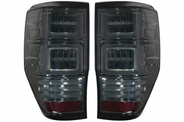 Πίσω Φώτα Led Κατάλληλα Για Ford Ranger (2012-2018) Με Διαδοχικά Δυναμικά Φώτα Στροφής Σε Χρώμα Smoke.