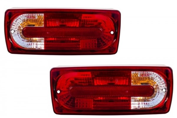 Πίσω Φώτα Κατάλληλα Για Mercedes G-class W463 (1989-2015) G55 Design Κόκκινο Διαφανές