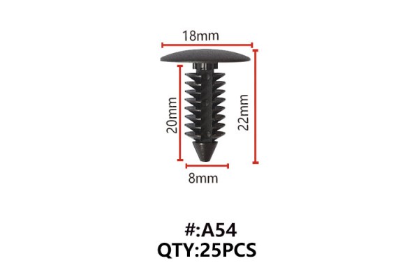 Maestro A54 Κλιπς Συγκρατησης Αμαξωματος (TREE TYPE)