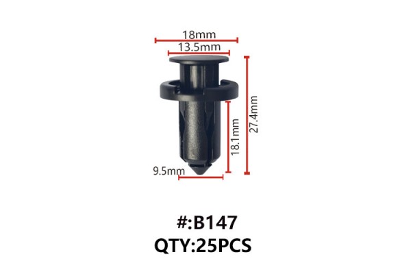 Maestro B147 Κλιπς Πλαστικα Κουμπωματα Για Αμαξωμα (RETAINERS)