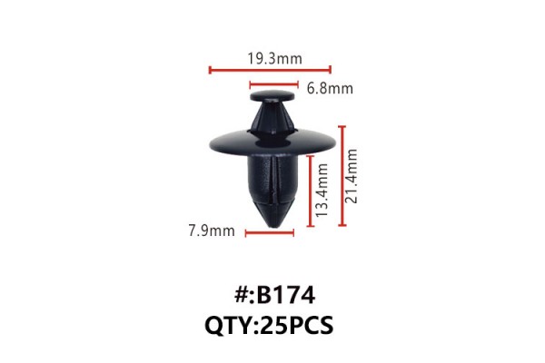 Maestro B174 Κλιπς Πλαστικα Κουμπωματα Για Αμαξωμα (RETAINERS)