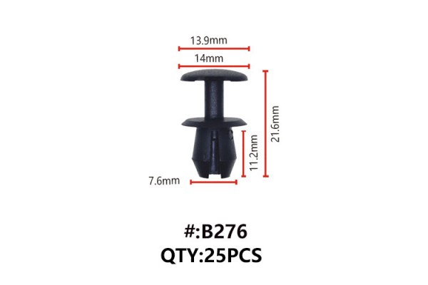 Maestro B276 Κλιπς Πλαστικα Κουμπωματα Για Αμαξωμα (RETAINERS)