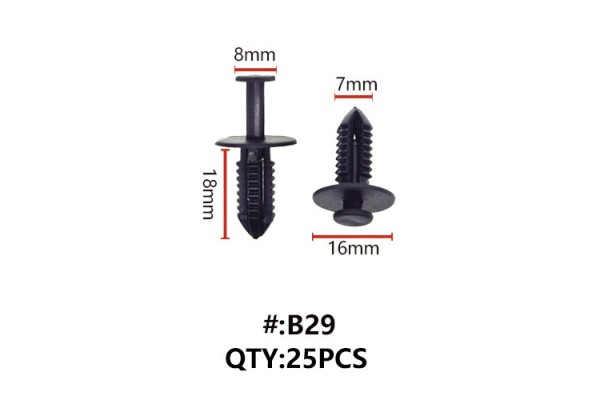 Maestro B29 Κλιπς Πλαστικα Κουμπωματα Για Αμαξωμα (RETAINERS)