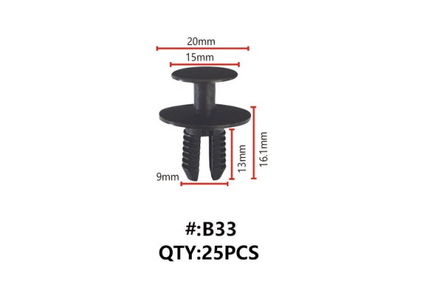 Maestro B33 Κλιπς Πλαστικα Κουμπωματα Για Αμαξωμα (RETAINERS)